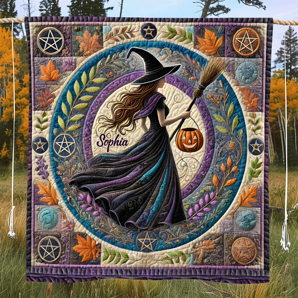 Beautiful Witch - Personalized Witch Quilt