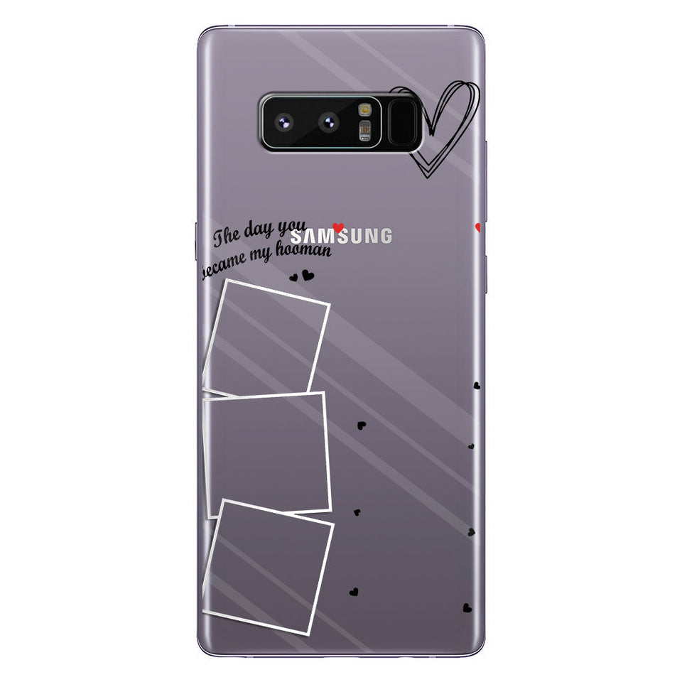 The Day You Became My Hooman Dog Cat Pet Lover Custom Photos And Calendar - Personalized Dog Clear Phone Case