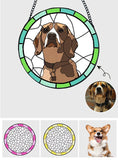 Custom Dog Portrait Picture - Personalized Dog Window Hanging Suncatcher Ornament