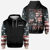 The Closer I Get To Nature The Father I Am From Idiots - Personalized Hunting All Over Shirt