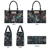 Skull & Flower - Personalized Skull Leather Handbag