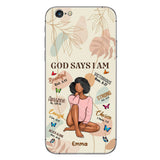 God Says I Am - Personalized African American Phone Case