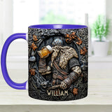 Viking Warrior Drinking Legend Raise Your Horn - Personalized Viking Accent Mug