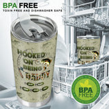 Hooked On Being Dad/ Grandpa... - Personalized Fishing Tumbler