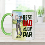 Best Dad by Par - Personalized Golf Accent Mug
