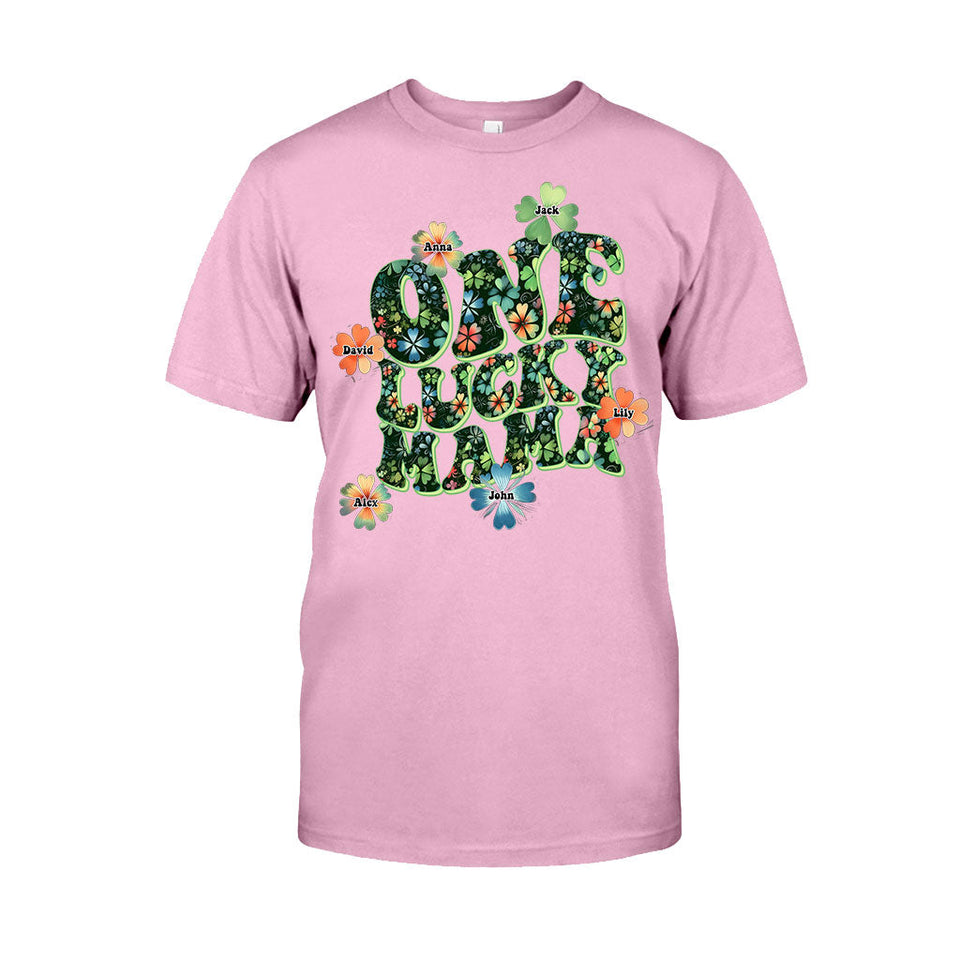 One Lucky Mama - Personalized Mother T-shirt And Hoodie