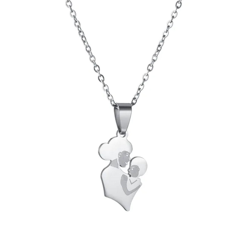 Mom With Children Custom Pendants Necklace - Mother Mom With Children Custom Pendants Necklace