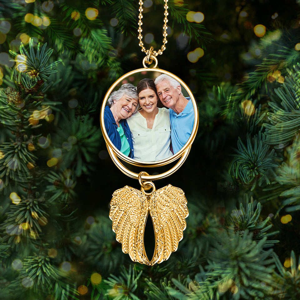 My Mind Still Talks To You - Personalized Memorial Wings Ornament