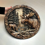 Love Hunting - Personalized Hunting Round Wood Sign