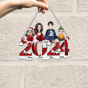 2024 Christmas - Personalized Family Window Hanging Suncatcher Ornament
