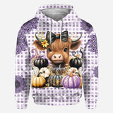 Cute Baby Highland Cow Fall Pumpkins - Personalized All Over Shirt