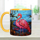 Love Flamingos - Personalized Flamingo Accent Mug
