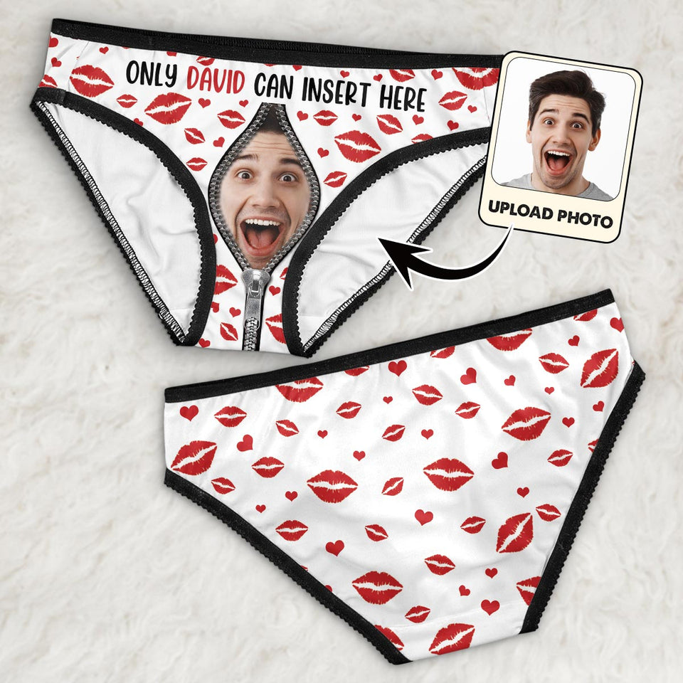 Only You Can Insert Here - Personalized Couple Lace Border Women Briefs