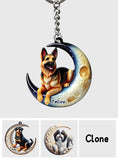 I Love My Dog - Personalized Dog Keychain