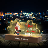 You Are My Missing Piece - Personalized Couple Shaped Led Night Light