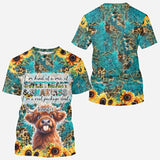 Sassy Highland Cow - Personalized All Over Shirt