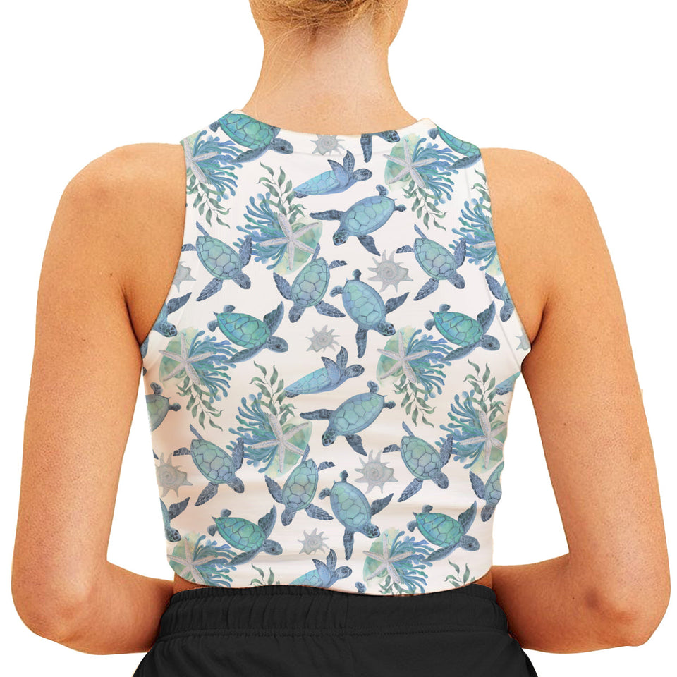 Love Turtles - Personalized Turtle Crop Tank Top