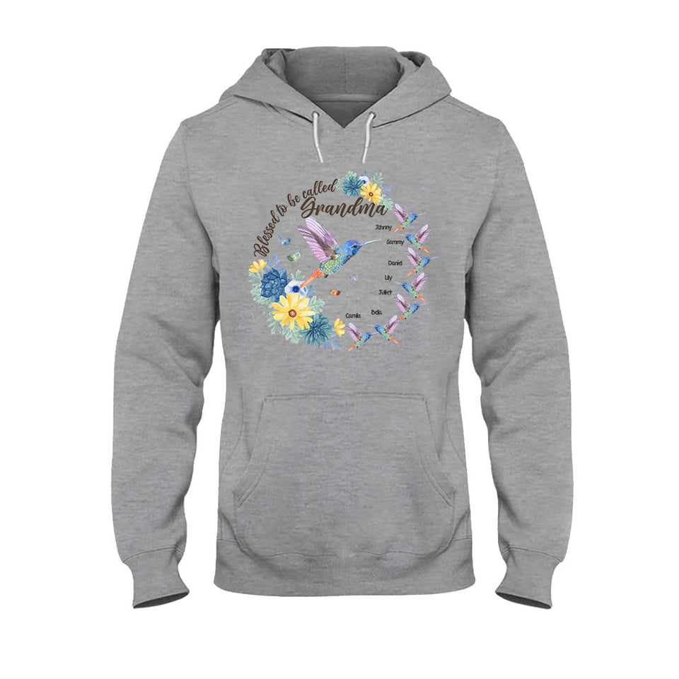 Blessed To Be Called Grandma Nana Gigi - Personalized Grandma T-shirt And Hoodie