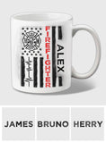 Firefighter Patriotic 4th July - Personalized Firefighter Mug