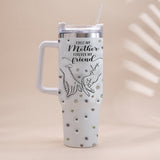 First My Mom Forever My Friend - Personalized Mother Tumbler With Handle