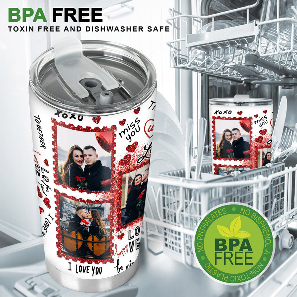Be My Valentine - Personalized Couple Tumbler