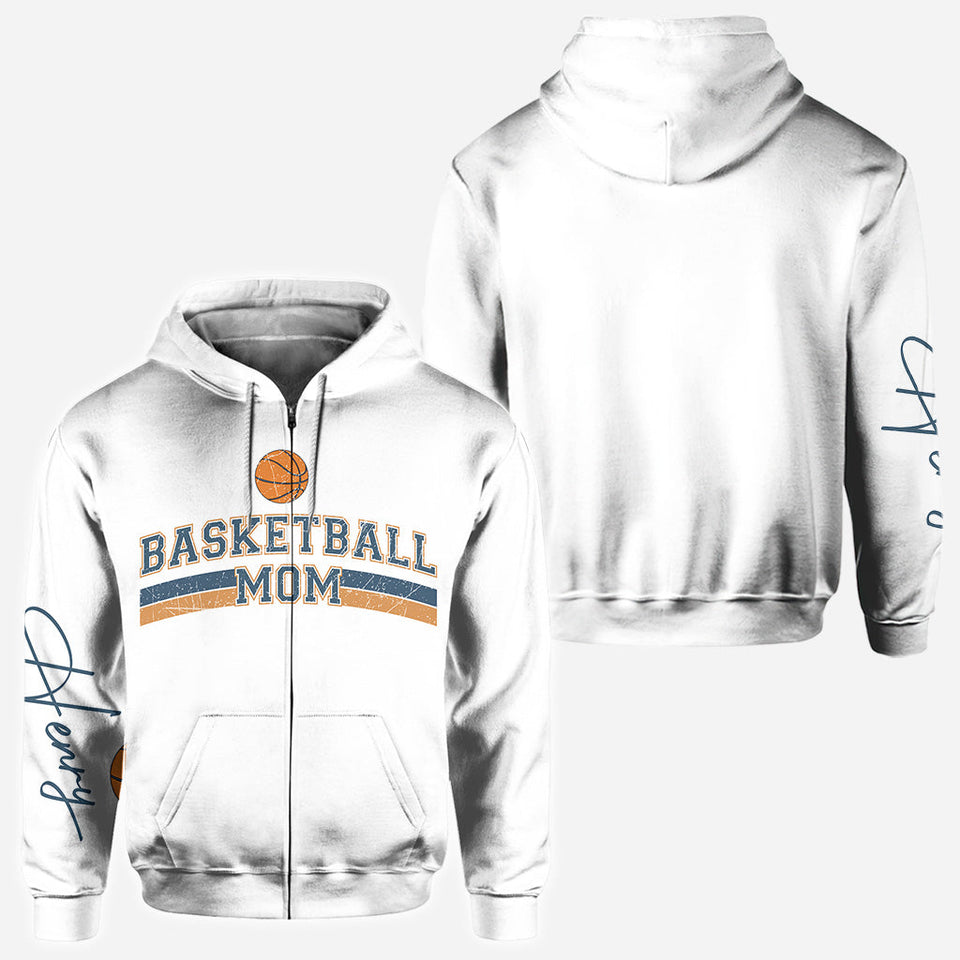 Basketball Mom With Any Kid Name & Number - Personalized Basketball All Over Shirt