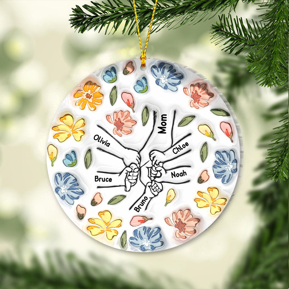 Hand Holding Love - Personalized Mother Ornament