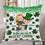 You Are My Lucky Charm - Personalized Couple Throw Pillow