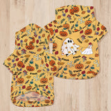 Cute Ghost Dog Pumpkin Ghost & Bat - Personalized Dog Pet Hoodie