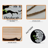 The Witch Is In - Personalized Witch Custom Shaped Wood Sign