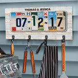 Together Since License Plate - Personalized Couple Key Rack