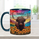 Love Highland Cow - Personalized Accent Mug