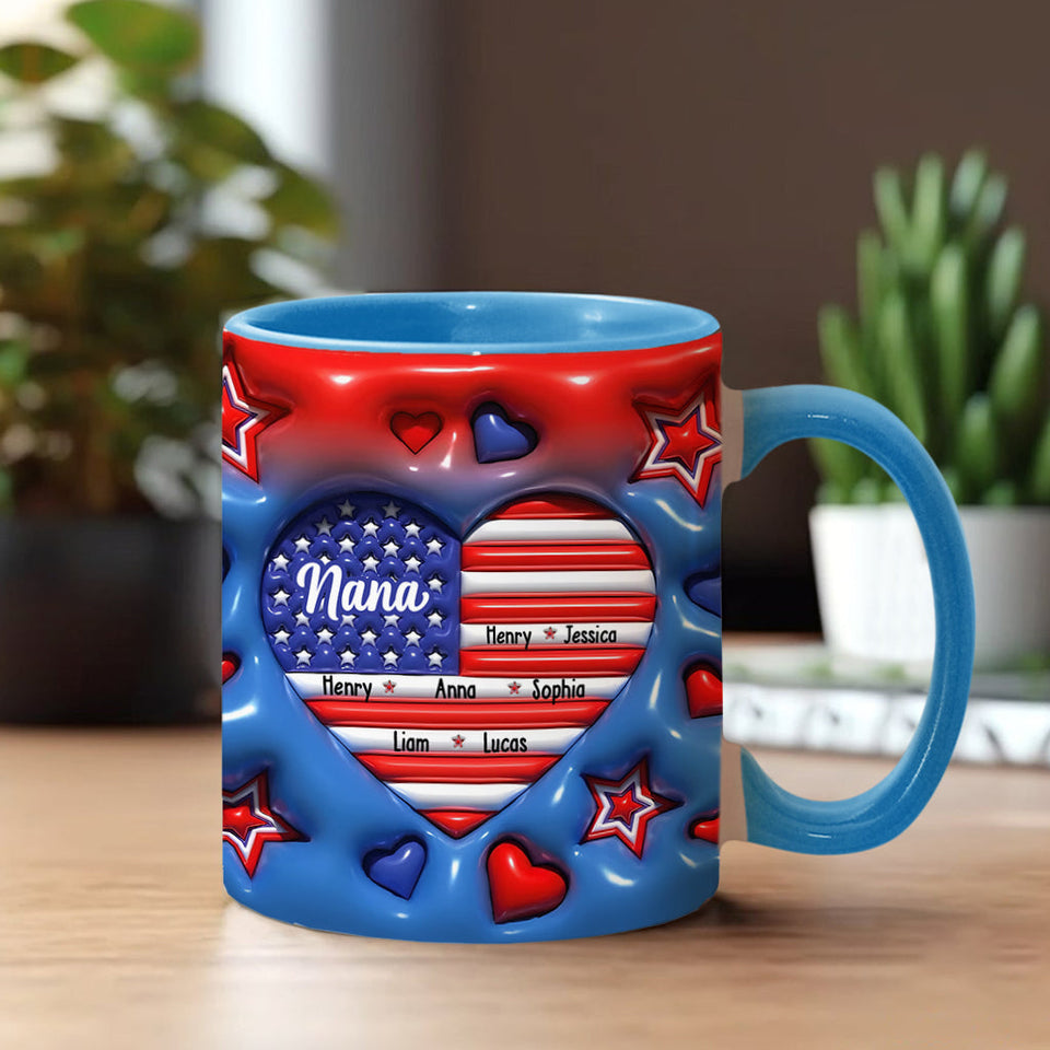 Grandma Nana Mom - Personalized Grandma Accent Mug