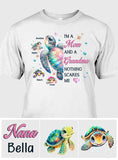 Nothing Scares Me Grandma Turtle - Personalized Grandma T-shirt And Hoodie