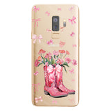 Cowgirl Boots Coquette - Personalized Horse Clear Phone Case