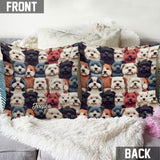 Dog Pattern - Personalized Dog Throw Pillow