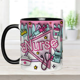 Nurse Life Pink Doll - Personalized Nurse Accent Mug