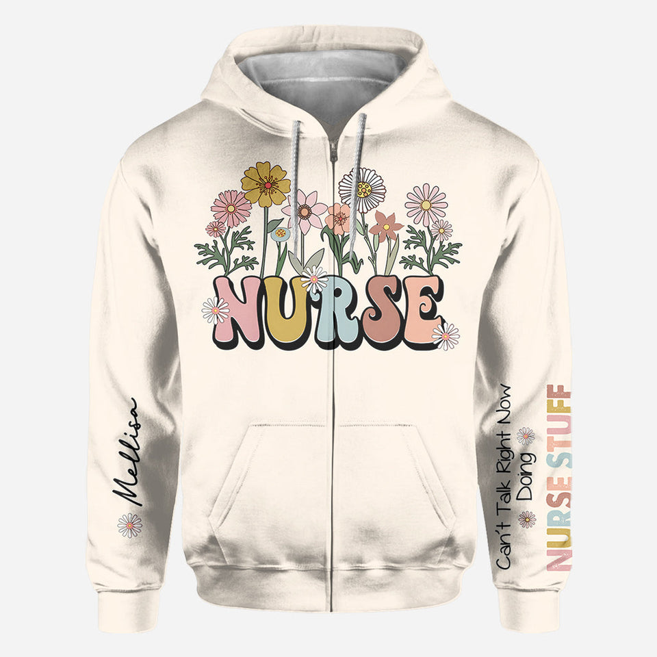 Can’t Talk Right Now Doing Nurse Stuff - Personalized Nurse All Over Shirt