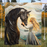 Just A Girl Who Loves Horses - Personalized Horse Blanket