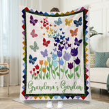 Grandma's Garden - Personalized Grandma Blanket