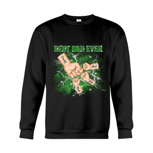 Bootleg Father & Kids Fist Bump - Personalized Father T-shirt And Hoodie