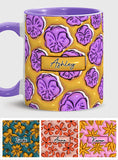 Birth Month Flower - Personalized Birthday Accent Mug
