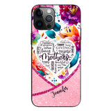 Mothers Is Beautiful Vibrant Floral - Personalized Mother Clear Phone Case