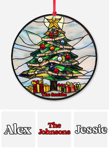 Merry Christmas - Personalized Family Transparent Ornament