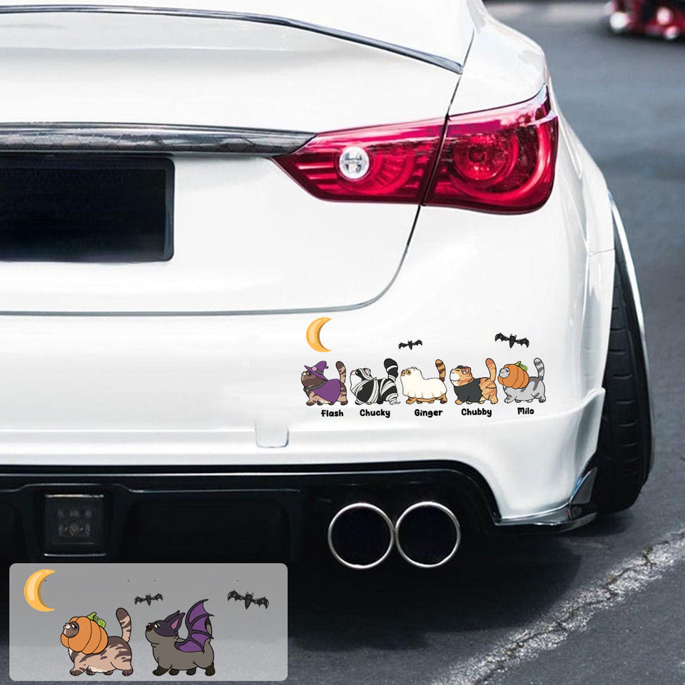 Happy Halloween - Personalized Cat Decal Die Cut