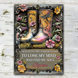 Into The Garden I Go - Personalized Gardening Rectangle Metal Sign