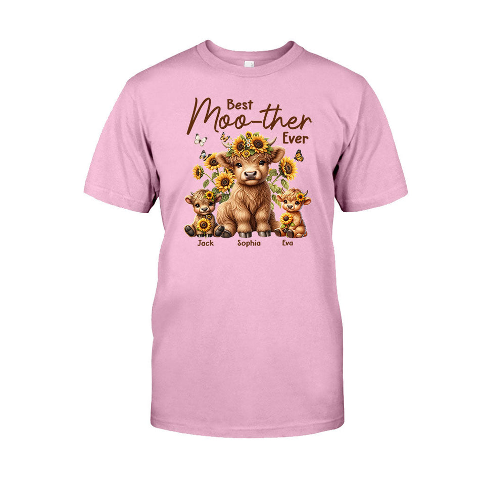 Best Moo-ther Ever - Personalized Mother T-shirt And Hoodie