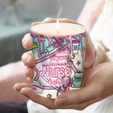Look At You Becoming A Nurse And Stuff - Personalized Nurse Candle With Wooden Lid