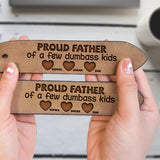Proud Father Of A Few Kids - Personalized Father Leather Belt