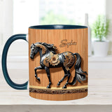 Black Horse - Personalized Horse Accent Mug